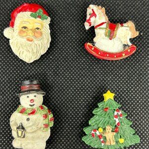 Vintage Avon Christmas Button Covers (set of 4)